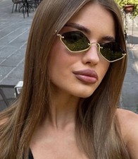 Okulary przeciwsłoneczne Gucci GG1604S 002 - złota ramka, brązowe soczewki - GG1604S 002