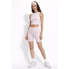 Aritzia TnAction Butter 7" Shorts & Crop Tank Set Pink Size S