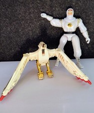 Vintage 1995 Power Rangers Falconzord & White Ninja Ranger Jason David Frank JDF