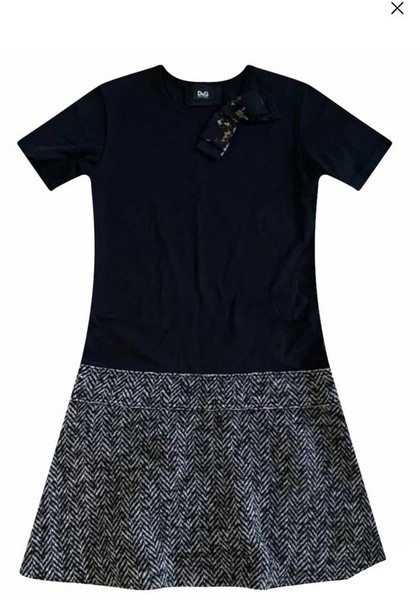 Women Dolce & Gabbana Dress Grey Cotton 36