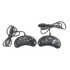 Manette SEGA MEGA DRIVE Fighting Pad 6B SJ-6000 Lot de 2 Testée Fonctionne 6964 UT