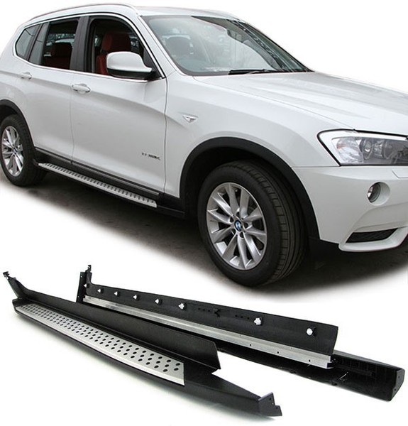 Alu Flankenschutz OE Style Trittbretter Mit ABE !! Passend FüR BMW X3 F25 10-17-image