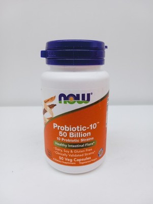 NOW FOODS Probiotic-10 50 Billion 50 Veg Capsules Exp 12/26