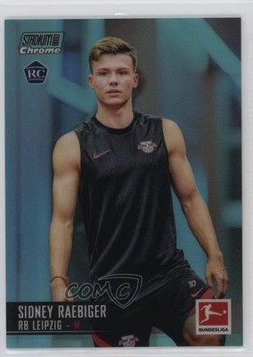 2021 Stadium Club Chrome Bundesliga Aqua Refractor Sidney Raebiger Rookie RC 1o2