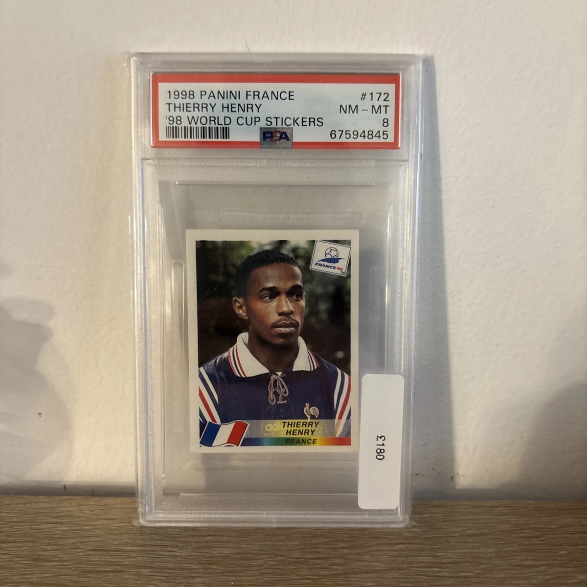 Carte Panini France 98 Thierry Henry #172 - PSA 9 - Rookie Card 1998