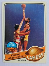 1979 Topps Kareem Abdul Jabbar basketball card #10 Los Angeles Lakers EX+