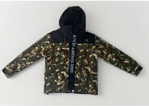 AAPE By A Bathing Ape 1st Camo Down Puffer Jacket XL Green Camo ASW2002A - product listing photo
