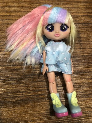BFF Cry Babies Jenna Doll, Rainbow Hair, Blue Dress, Blushing On Knees