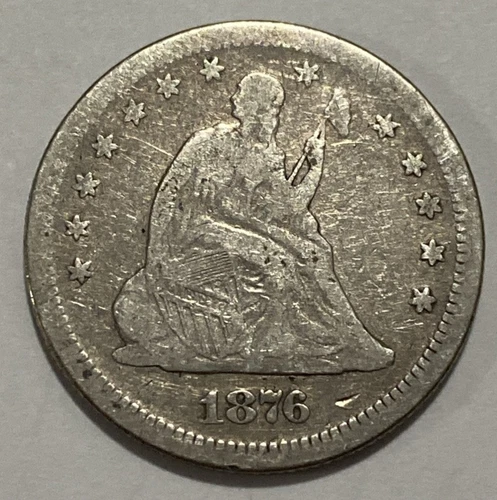 1876 S - Seated Liberty Quarter - Exact Coin Imaged #SL107