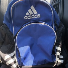 adidas Blue/Black/White Backpack Zip Closure ...
