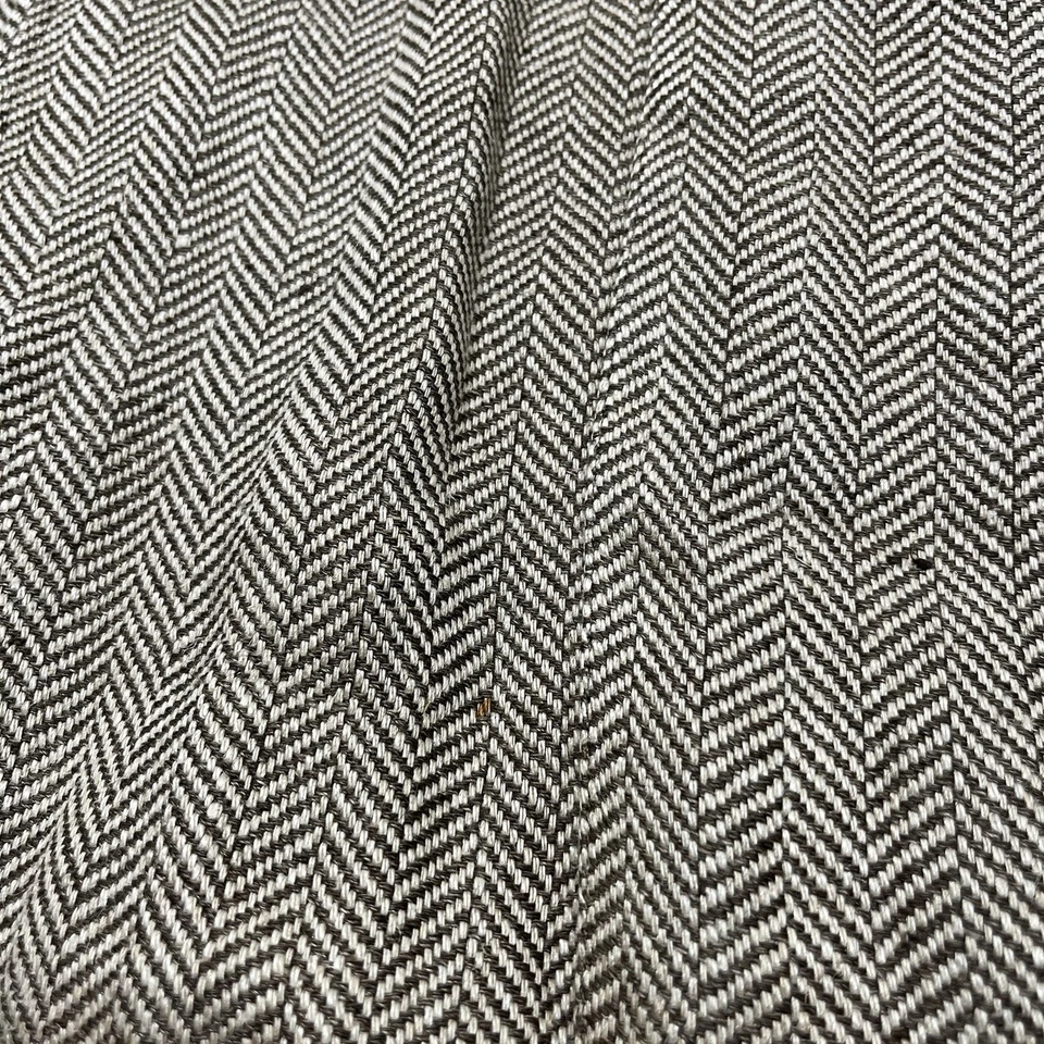 VTG Polo Ralph Lauren Rare Herringbone Linen Coat Cardigan Large Made USA Stains - Image 2 of 4