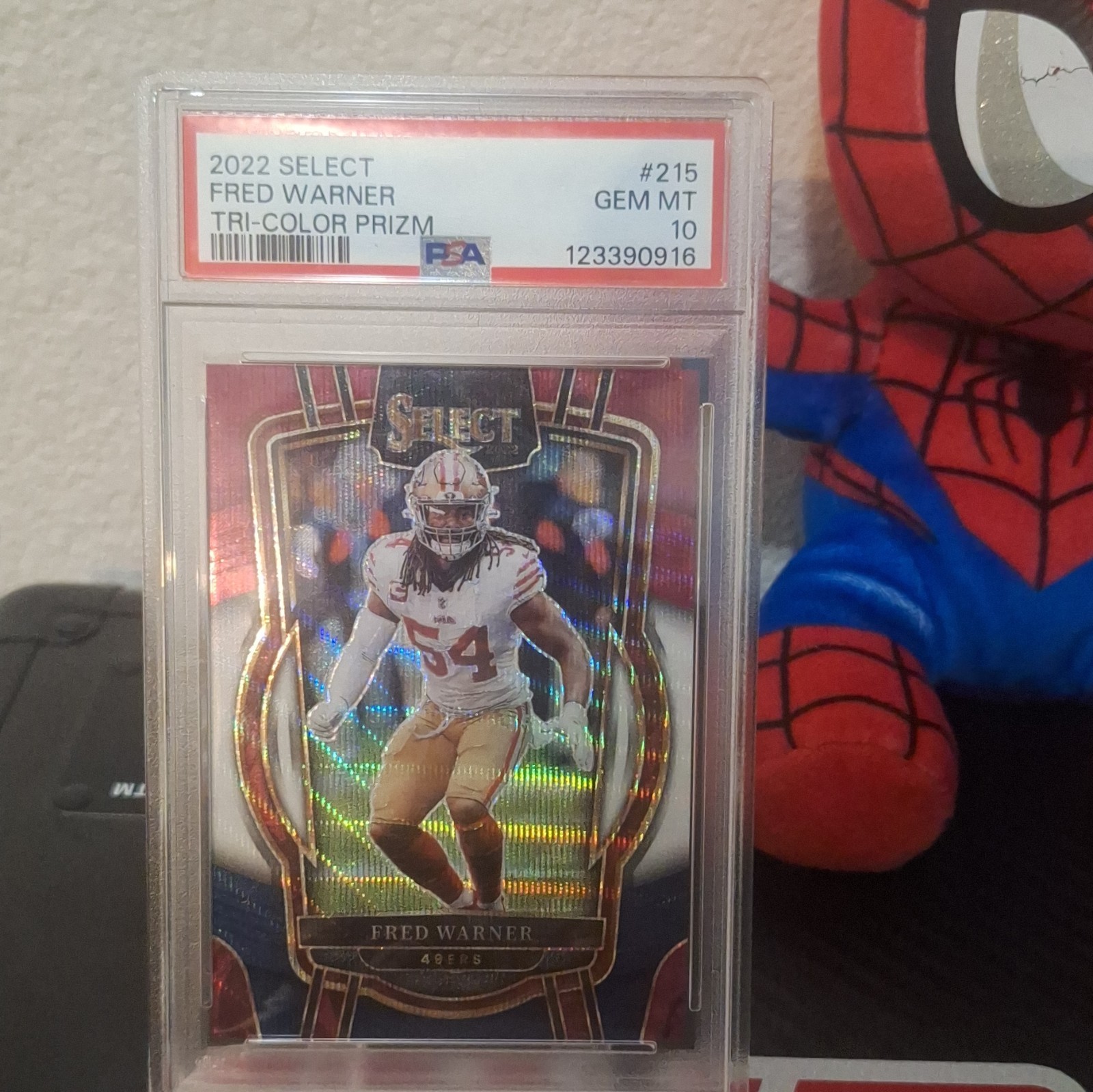 Panini 2022 Select Fred Warner Club Level Tri-Color Prizm #215 PSA 10 /149