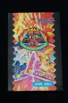 Pokemon Amada Booster Pack Hyper Sticker Collection, 1996, 2 sticker booster, NM