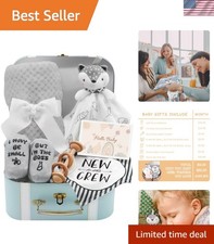 Baby Gift Set, Baby Shower Gifts Basket Newborn Blanket Baby Lovey Security B...