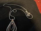 Sterling Silver Neckless Teardrop Pendant — photo 3