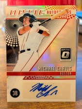 Michael Chavis 2018 Panini Donruss Optic Baseball #OA-MC Silver Prizm Auto