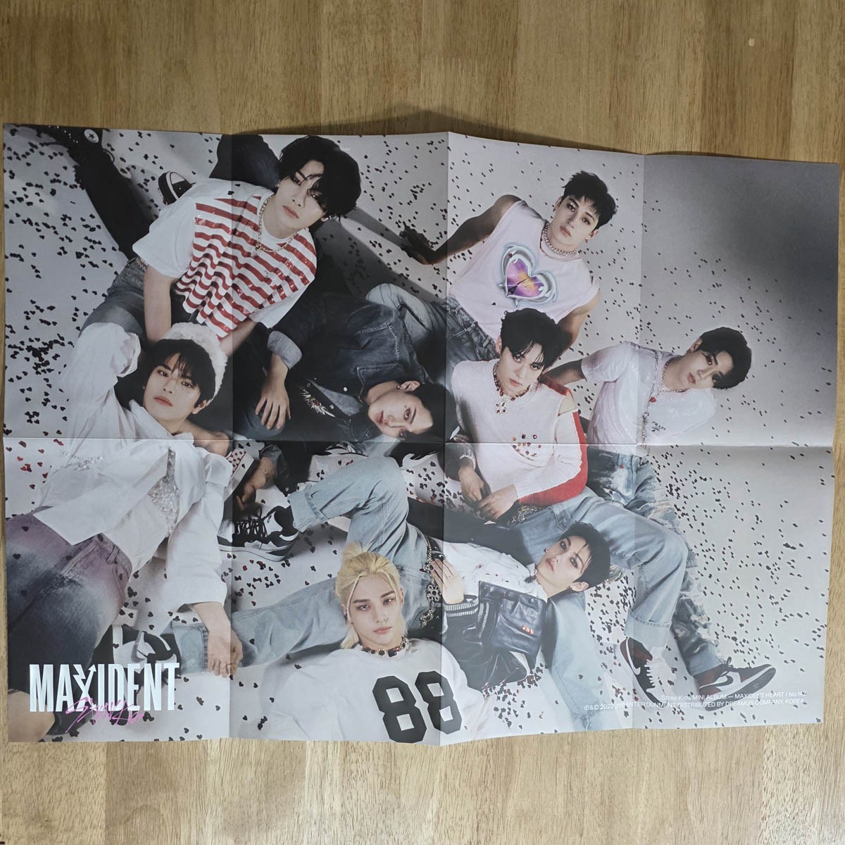 SKZ Official Folded Poster Stray Kids Maxident Heart Version