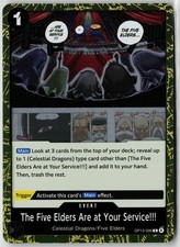 The Five Elders Are at Your Service!!! OP13-096 Carrying On His Will Foil NM