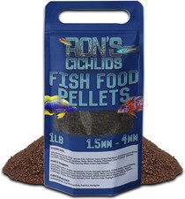 Adult African Cichlid Fish Food Pellets USA Made Slow Sinking Cichlid Pellets