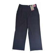 Member's Mark Women's Soft Knit High Waisted Wide Leg Trouser Blue, XL 