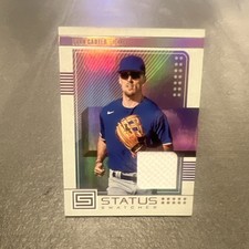 2023 Panini Chronicles - Status Swatches Evan Carter #SS-EC (MEM, RC)