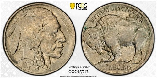 New Listing1913-D ~ Buffalo Nickel ~ PCGS AU58 ~ Looks MS62+ ~ SLIDER ~ Great Luster ~ NEW