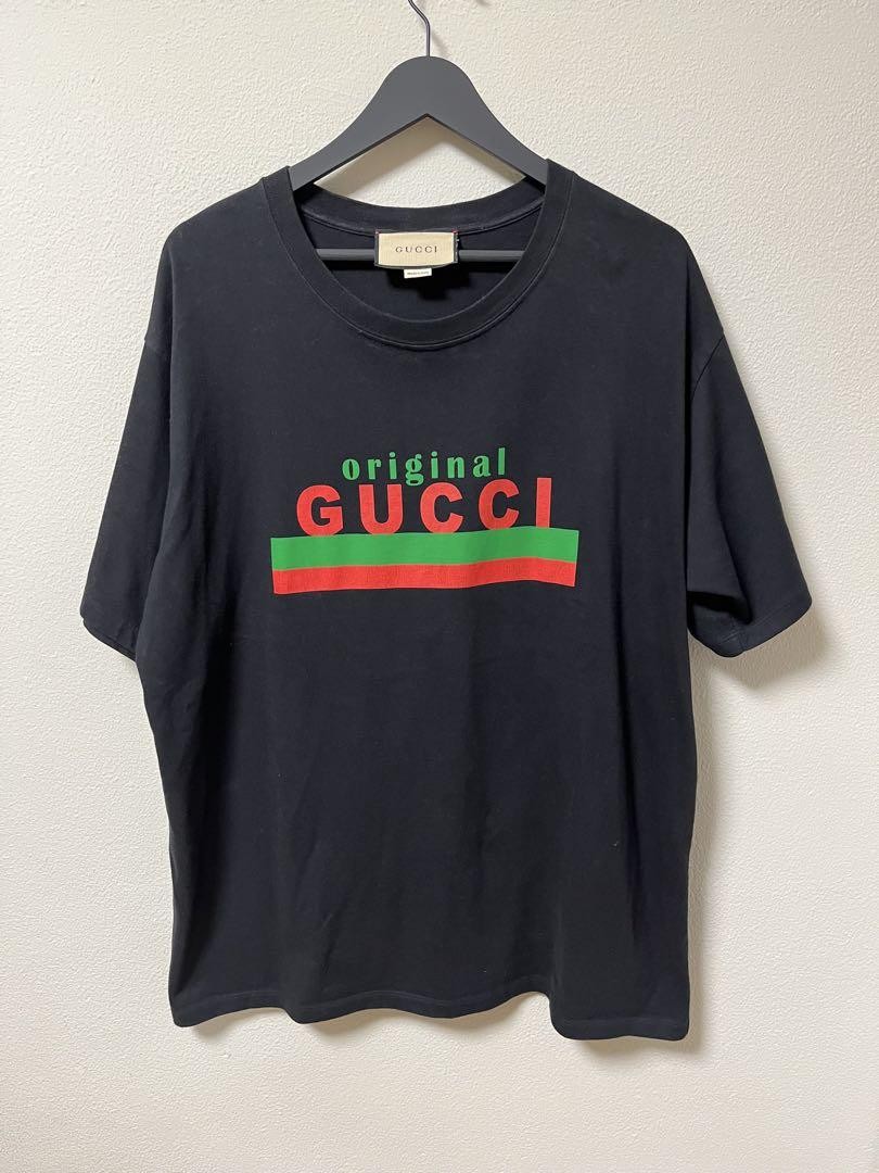 Gucci Black Logo Cotton T-Shirt for Men