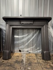 Grand Original Edwardian Antique Cast Iron Woodburner Fire Surround / Fireplace