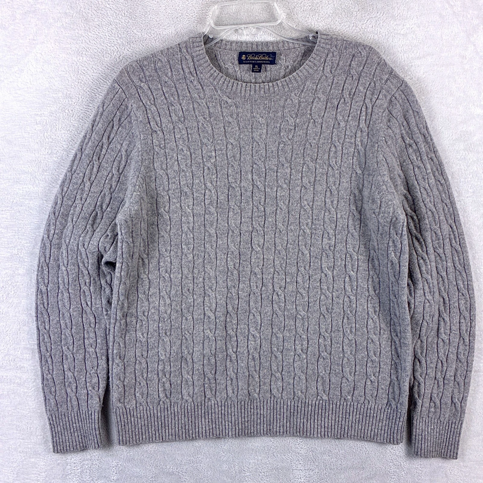 Brooks Brothers Sweater Mens XL (L) Gray Cable Knit Lambs Wool Preppy Slim Fit
Opens in a new window