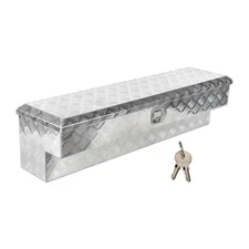  48 Inch Side Mount Truck Tool Boxes, 5 Bar Tread Aluminum Truck Bed Tool Box