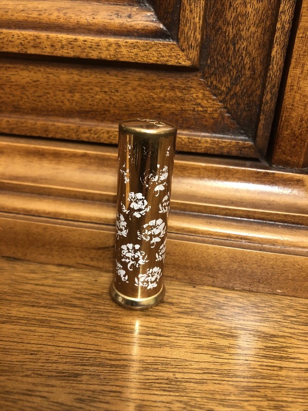 Vintage Coty #24 Plumwine Lipstick In Goldtone Metal Case Collectable