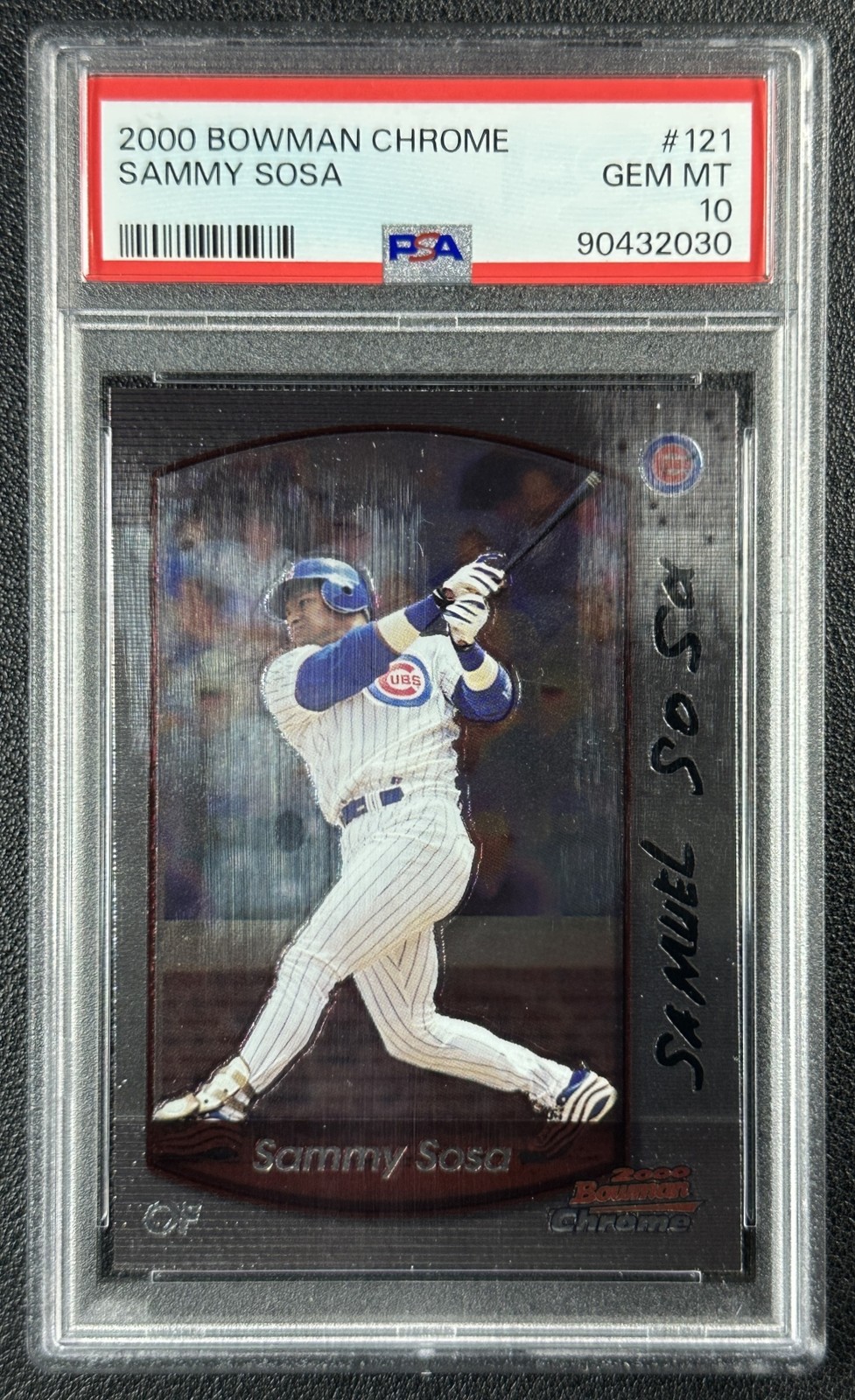POP 8 SAMMY SOSA PSA 10 2000 BOWMAN CHROME #121 CUBS 2030