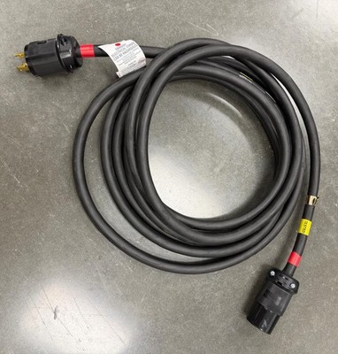 Hubbell 25ft L6-30P to L6-30R 10AWG 30A 250V Locking Power Cable