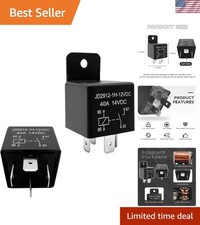 2 PCS 4 Pin SPST 12V Relay - 40A Waterproof Auto Switches for Vehicles
