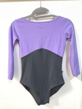 Yumiko Leotard Purple Long Sleeve Size L Ballet Dancewear Women Used Japan