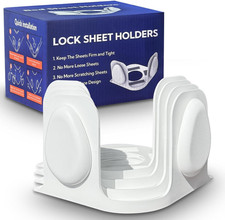 Bed Sheet Holders for Corners: 4 Pack Twist-Cap Clips Keep Sheets Tight Heavy-Du