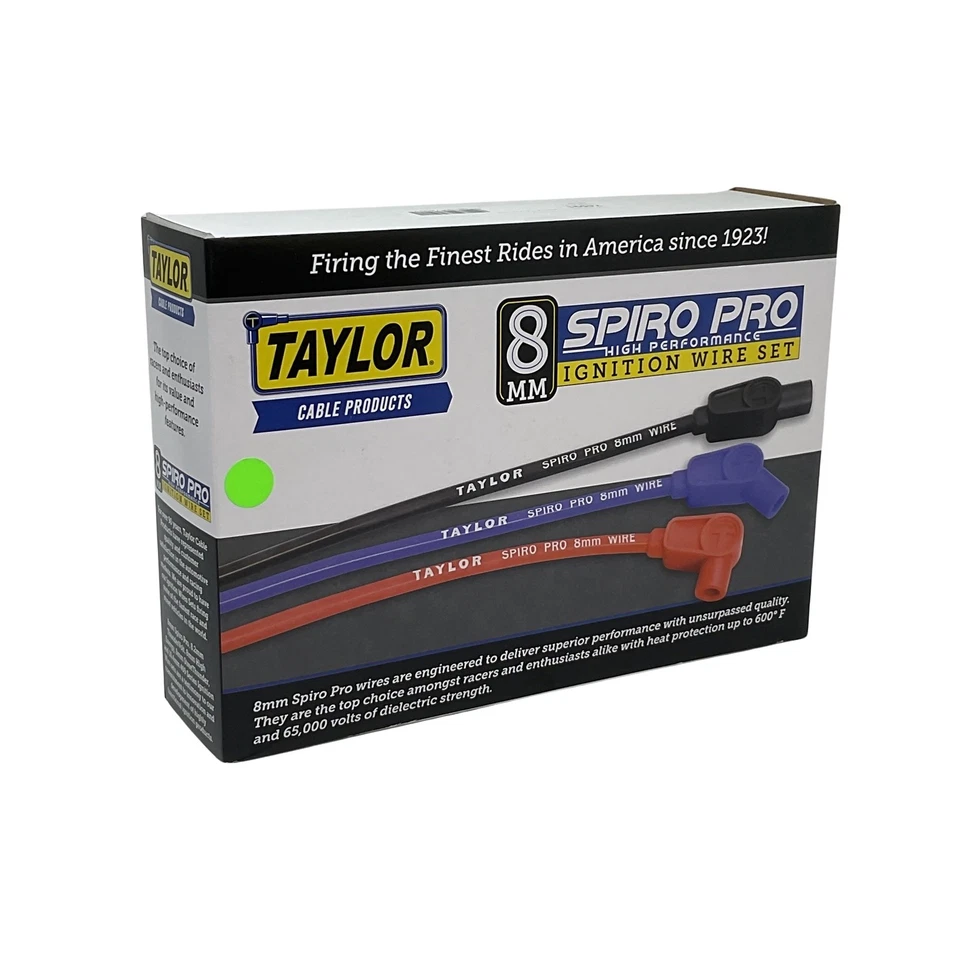 Taylor Cable 74591 Lime 8mm Spiro-Pro Spark Plug Wires for Type 1 Beetle - Image 4 of 4