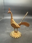 Vintage Brass Peacock Khol Eyeliner Holder Figurine MCM — photo 1