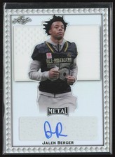 2020 Leaf Metal All American Jalen Berger Auto Flag Etch /20 #BA-JB2
