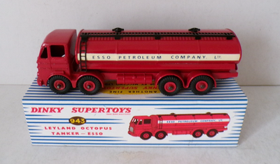 DINKY SUPERTOYS 943 LEYLAND OCTOPUS TANKER 'ESSO' EXCELLENT IN A