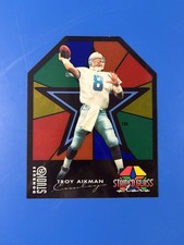 1997 Donruss Studio - Stained Glass Stars Troy Aikman #1 8x10 /1000