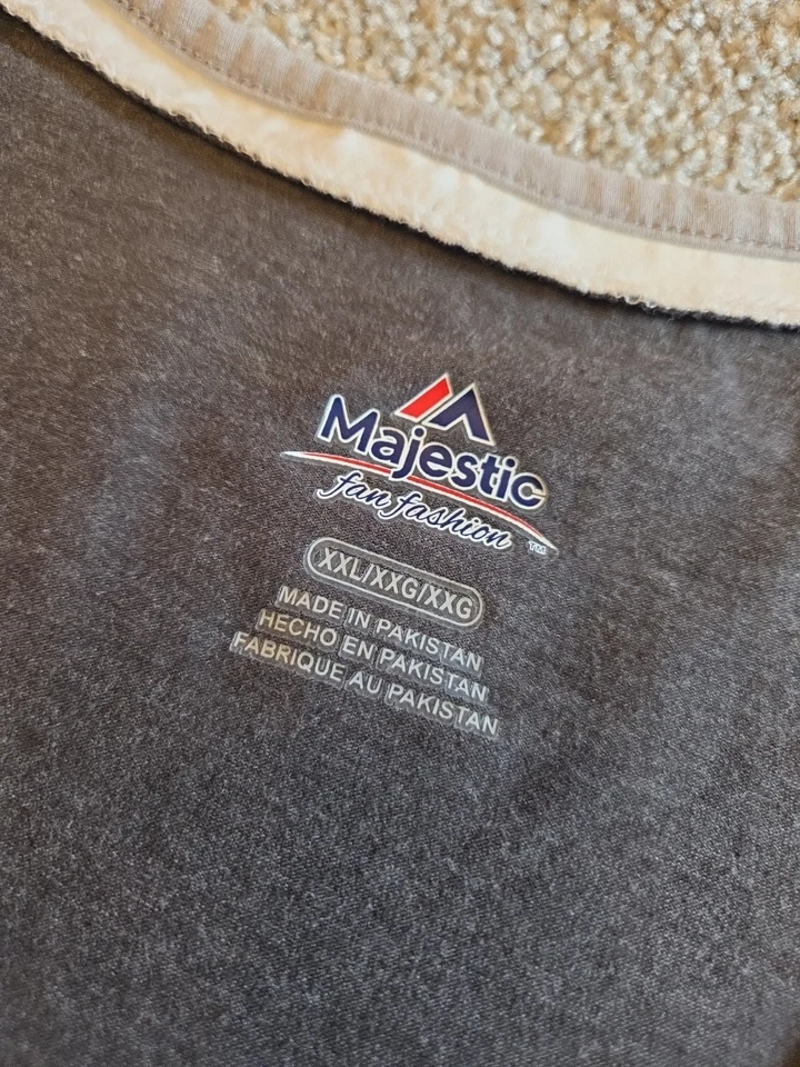 Camiseta feminina Chicago White Sox gola V XXL Majestic MLB beisebol cinza prata - Imagem 3 de 4