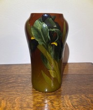 Rookwood Pottery Standard Glaze Vase with Blue Iris 1903 Lena Hanscomb MINT!