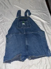 Liberty Overalls Mens Denim Blue Bibs Carpenter Size 50x30 Workwear Cut Off