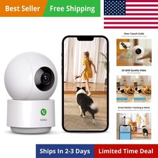 2K Security Camera Indoor, Baby Monitor Pet Camera 360-Degree for Home Securi...
