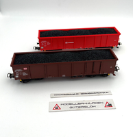 Piko 58274 2Er Set Offener GüTerwagen Eaos Kohleladung Db Spur H0 Epoche Vi Neu