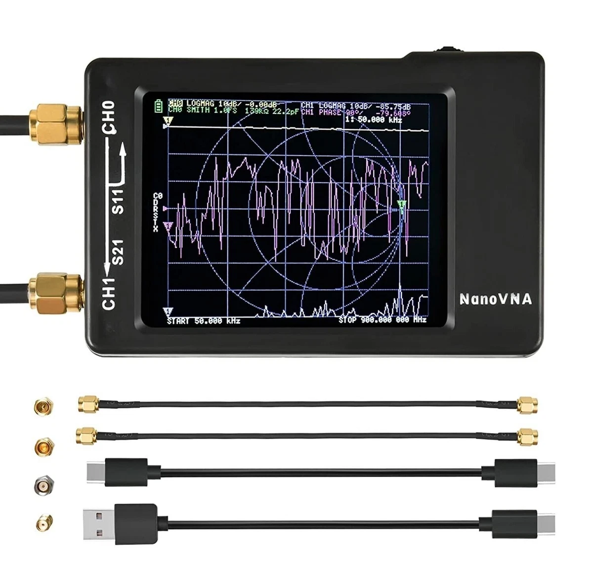 Vector Network Analyzer HF VHF UHF Antenna Analyzer NanoVNA, 49 OFF