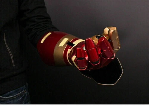 Iron Man MK42 Wearable Arm Hand Glove Palm 1:1 LED Sound Laser Fore Cosplay Gift - Picture 18 of 26