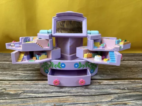 Vintage 1991 Polly Pocket Bluebird Jewelry Box Pullout Playhouse Case NO people