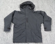 Medeco Jacket Mens Medium Black Fleece Lined Flight Coat Waterproof Medical Vet